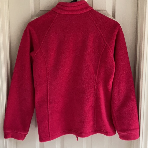 EUC Girls Columbia Bright Pink Zip Up Size Large - Picture 10 of 13